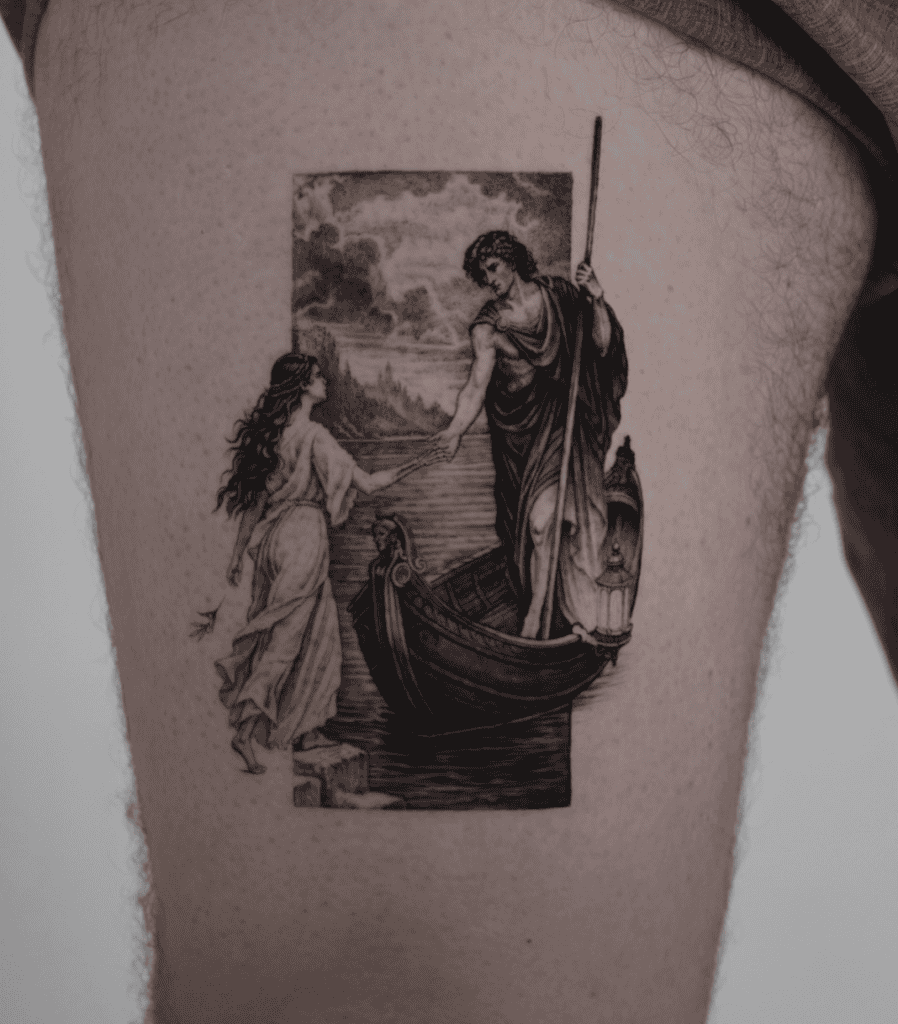 Charon Frame Roman Mythology Tattoo