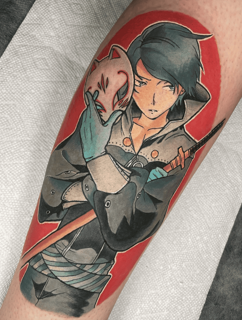 Yusuke Kitagawa Mask Persona Tattoo