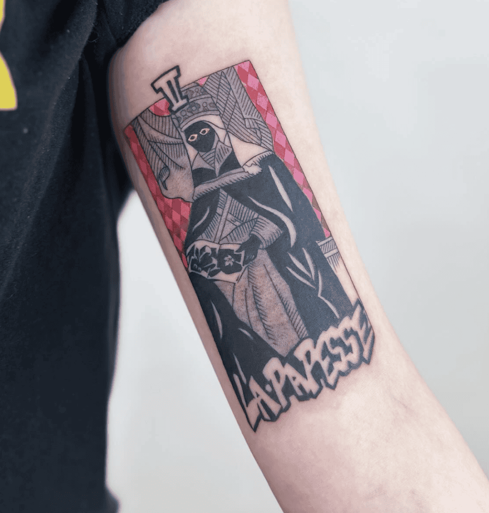 Tarot Pope Persona Tattoo