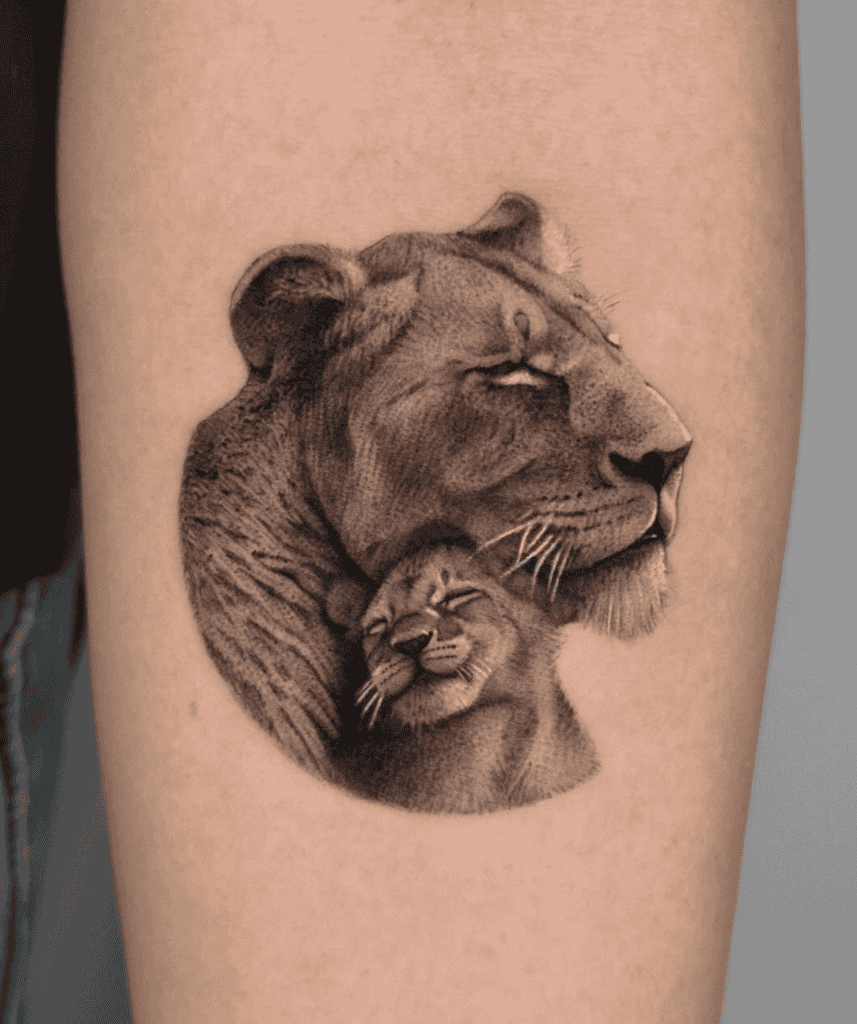 African Lioness Tattoo