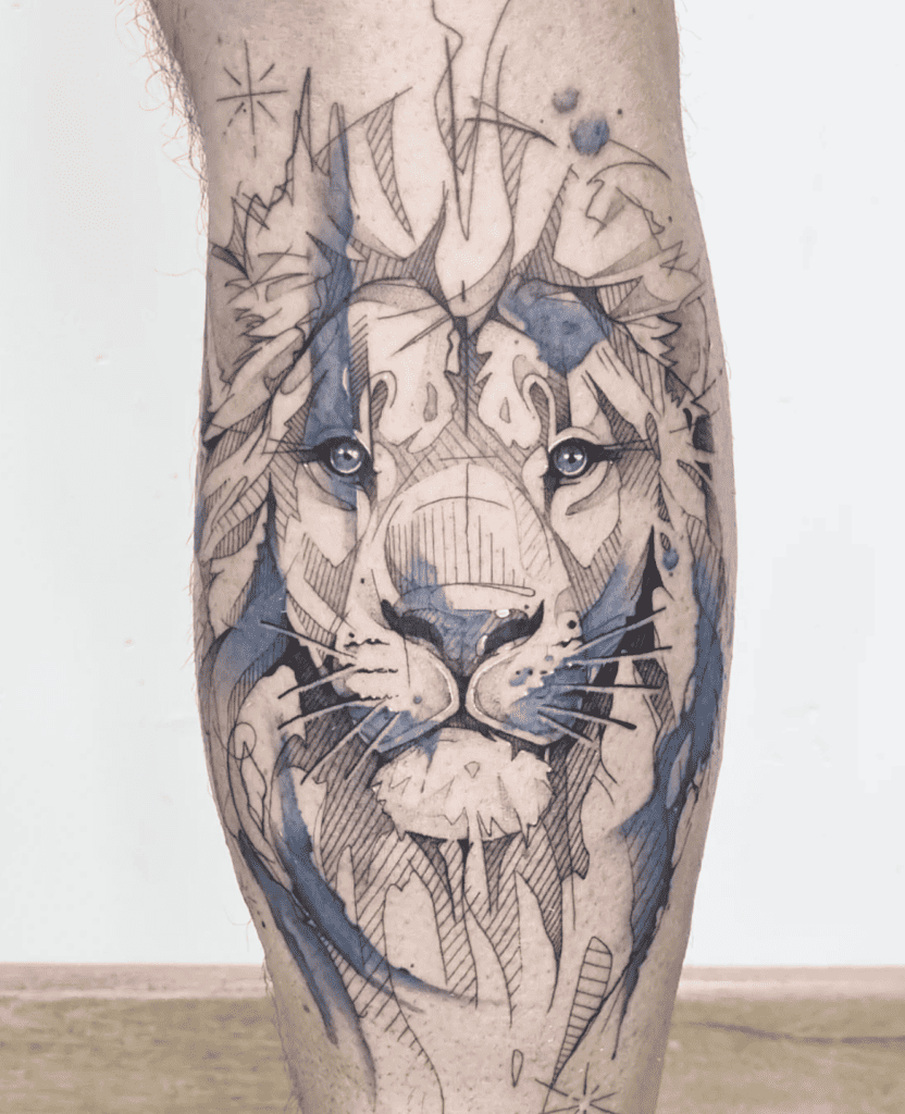 Asiatic Lion Tattoo