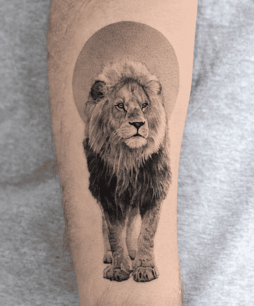 Barbary Prowl Lion Tattoo