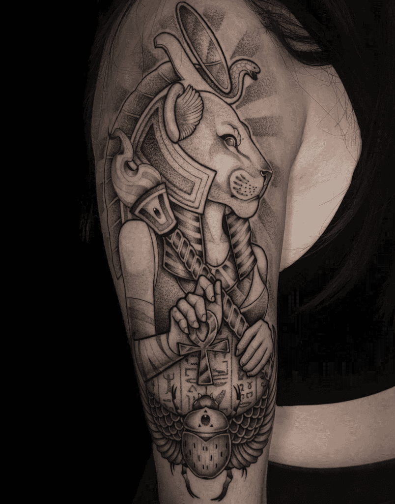 Sekhmet Goddess Lion Tattoo
