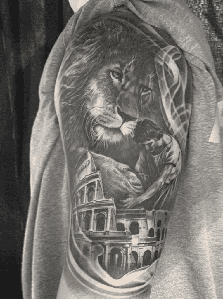 Androcles and the Lion Tattoo