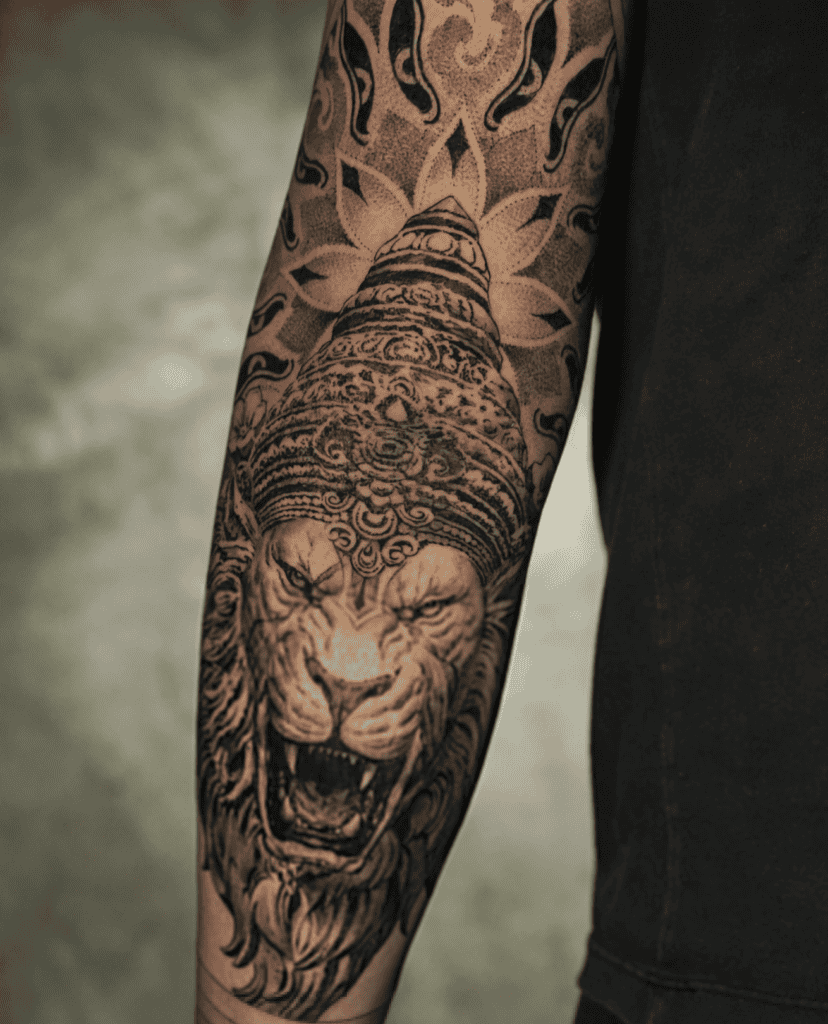 Narasimha Lion Tattoo