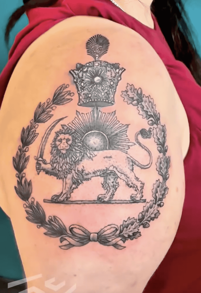 Shir-e Khorshid Lion Tattoo