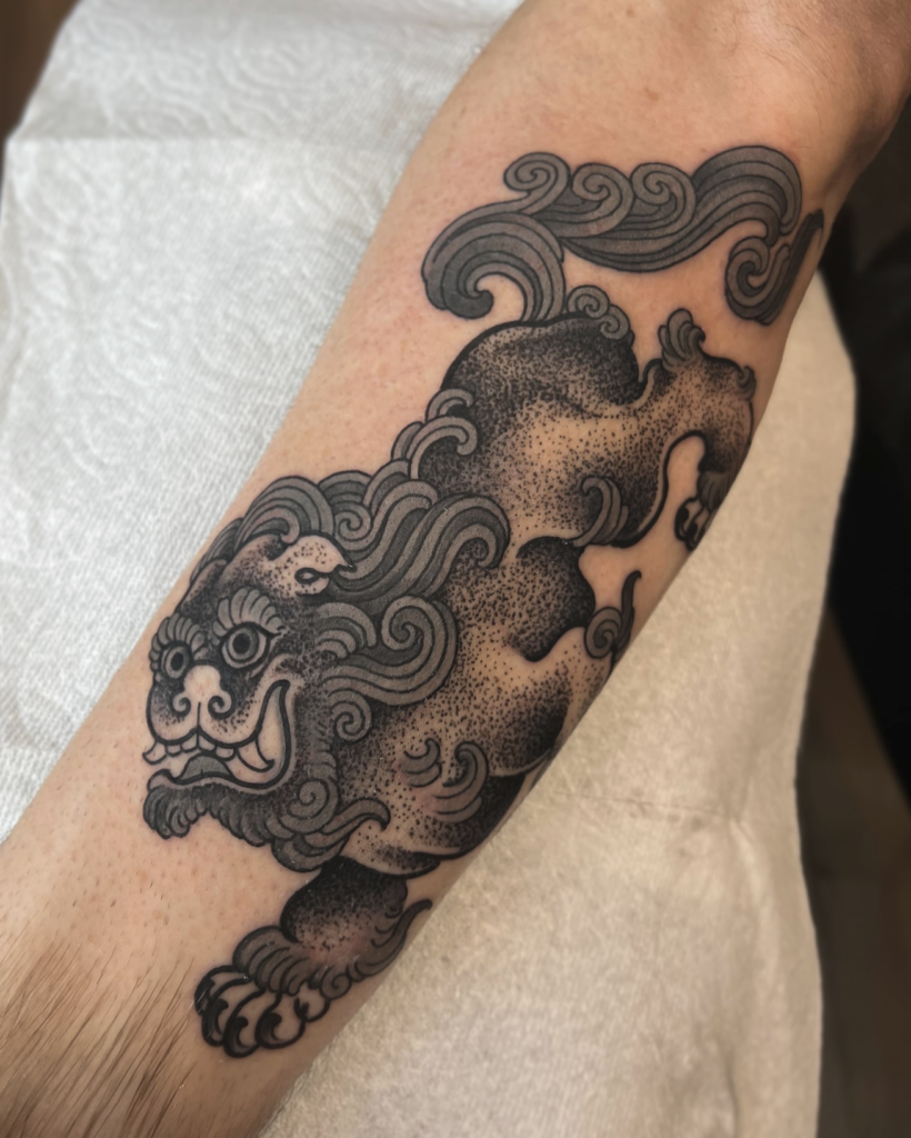 Snow Lion Myth Tattoo