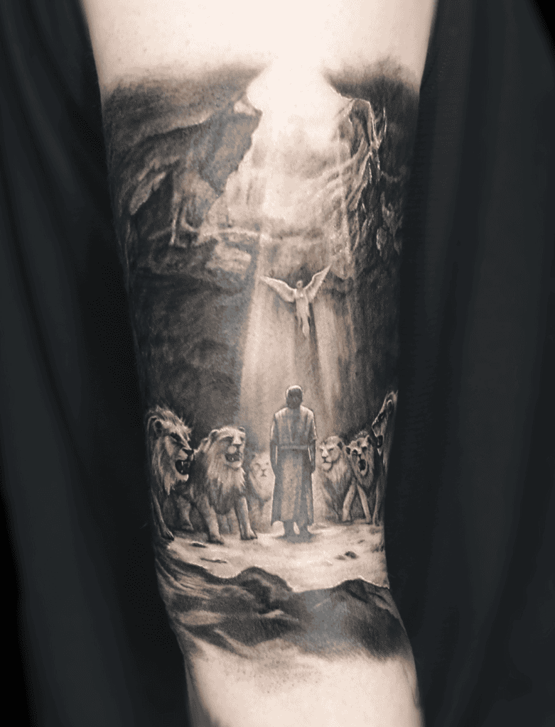 Daniels Lion Tattoo
