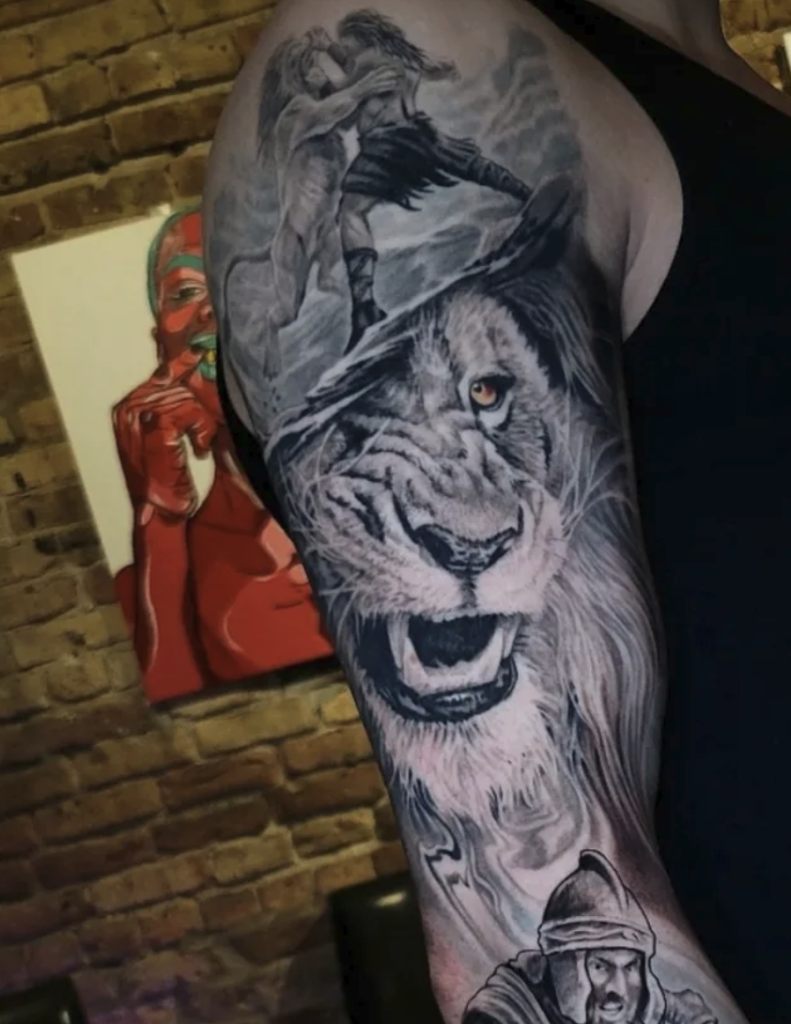 Samsons Lion Tattoo