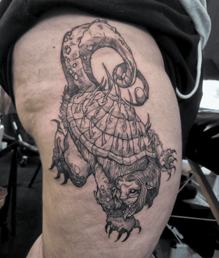 Tarasque Fierce Lion Tattoo
