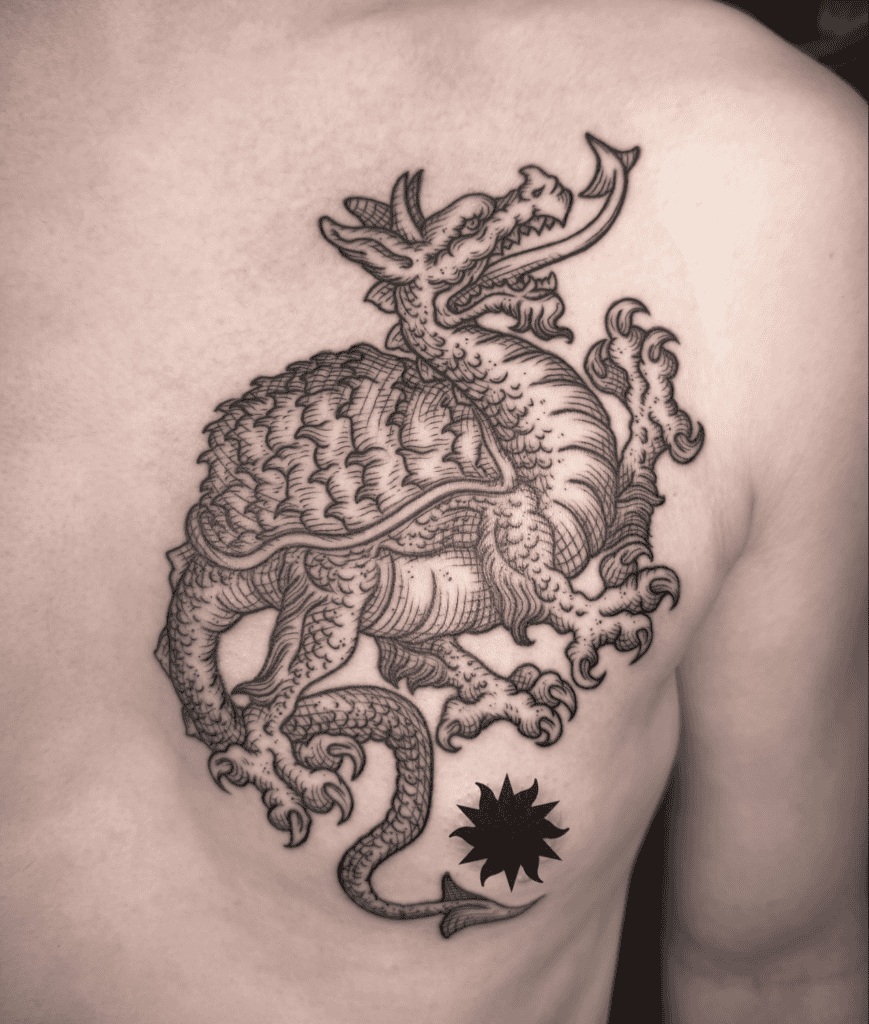 Tarasque Lion Tattoo