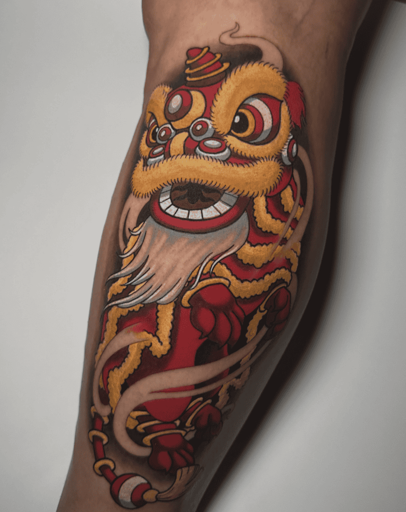 Lion Dance Lion Tattoo