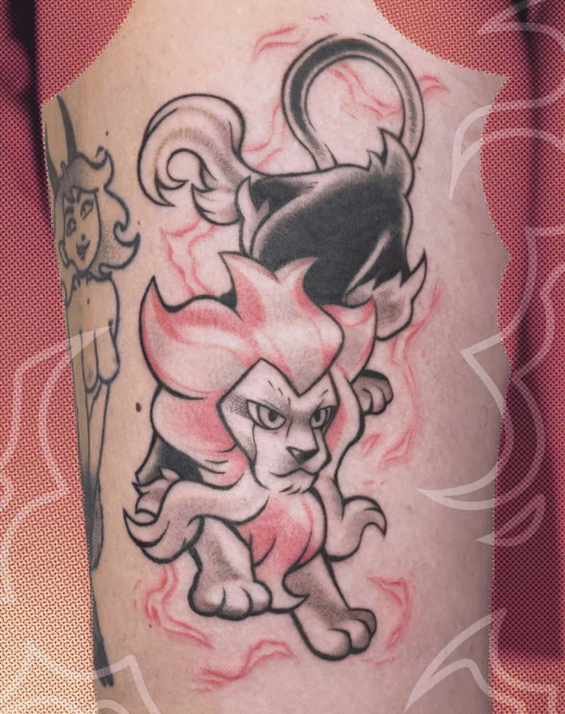 Pokémon Pyroar Lion Tattoo