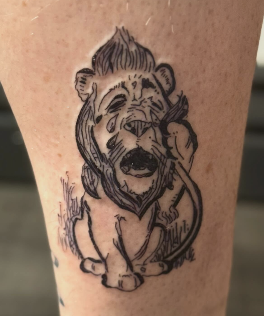 The Cowardly Lion Tattoo