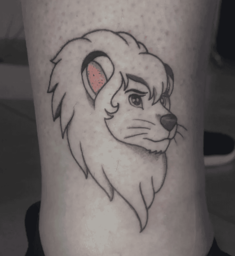 Kimba Grown Lion Tattoo
