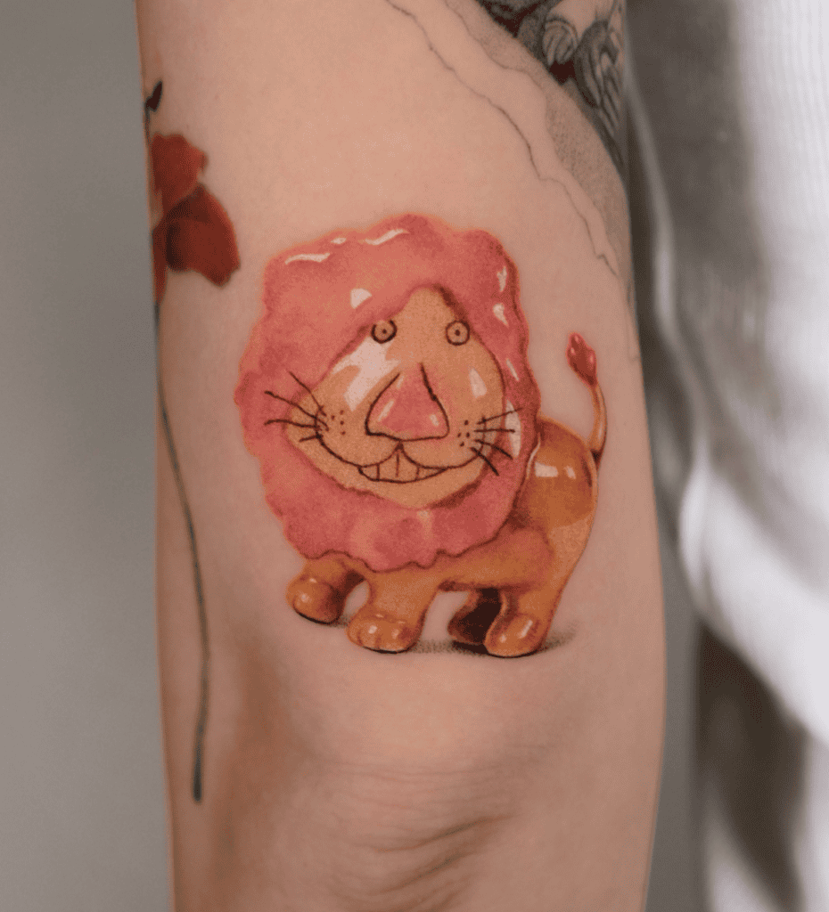 Miscellaneous Cute Lion Tattoo