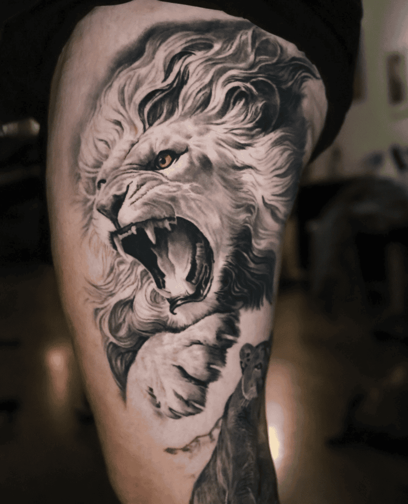 Miscellaneous Lion Roar Tattoo
