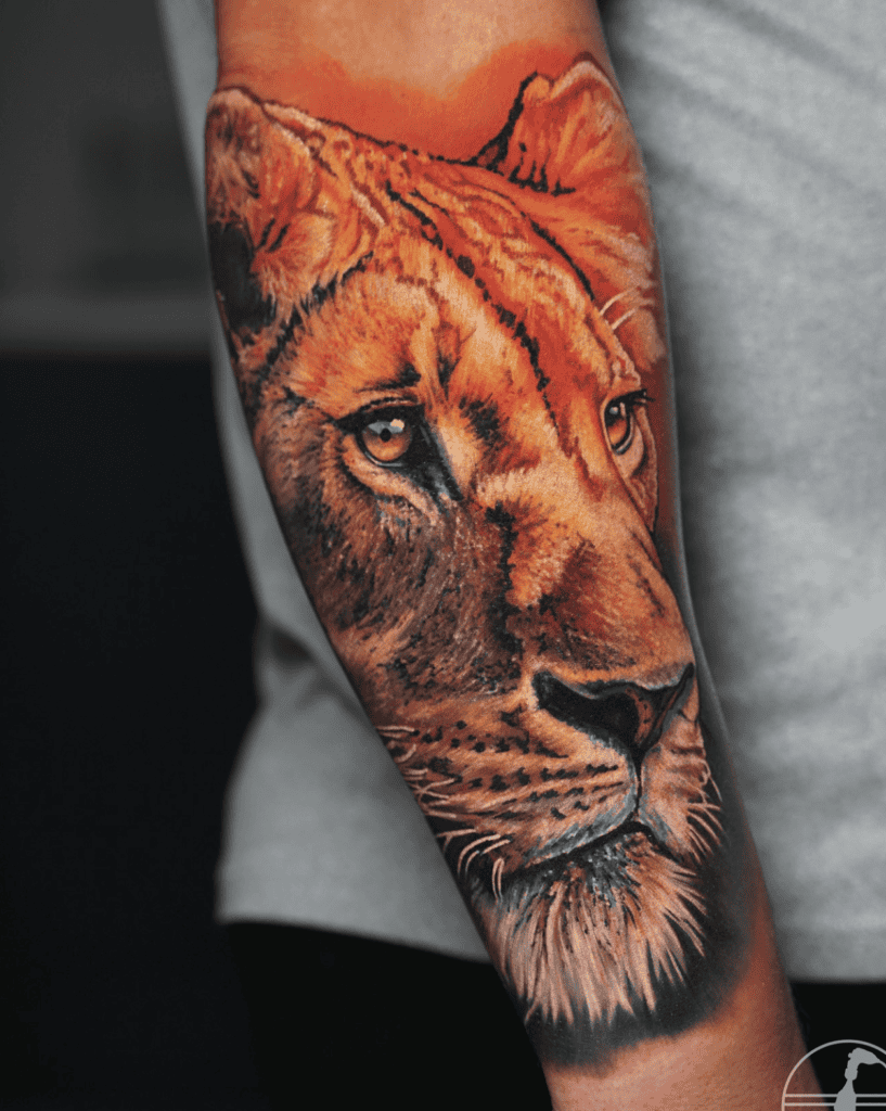 Miscellaneous Lioness Tattoo