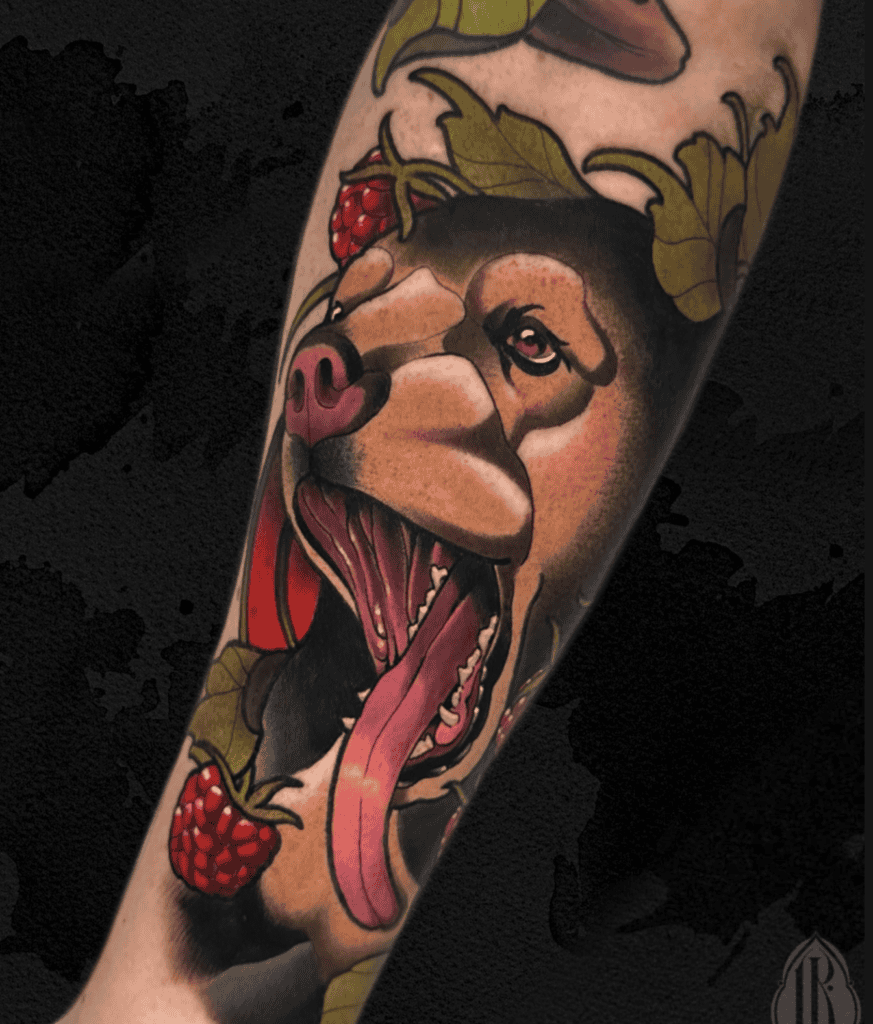 Sun Bear Fruits Tattoo