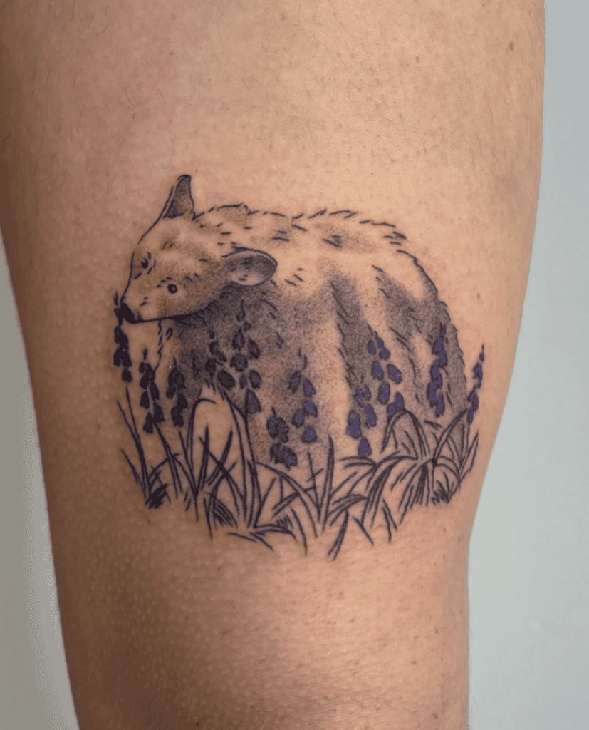 Syrian Brown Bear Graze Tattoo