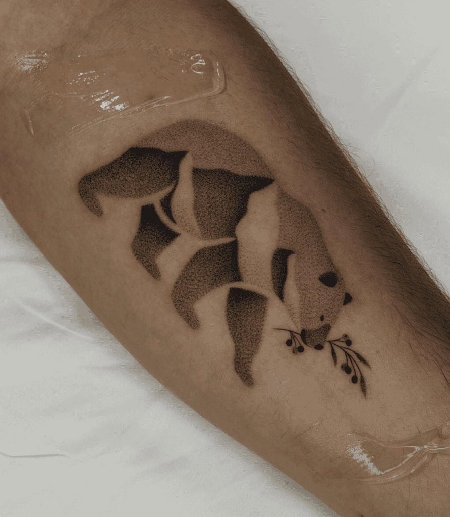 Alaskan Peninsula Brown Bear Carry Tattoo
