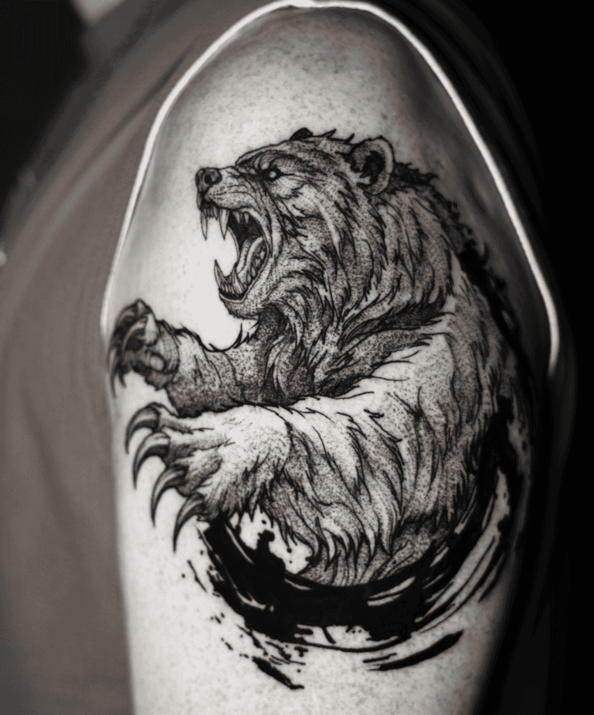 Alaskan Peninsula Brown Bear Tattoo