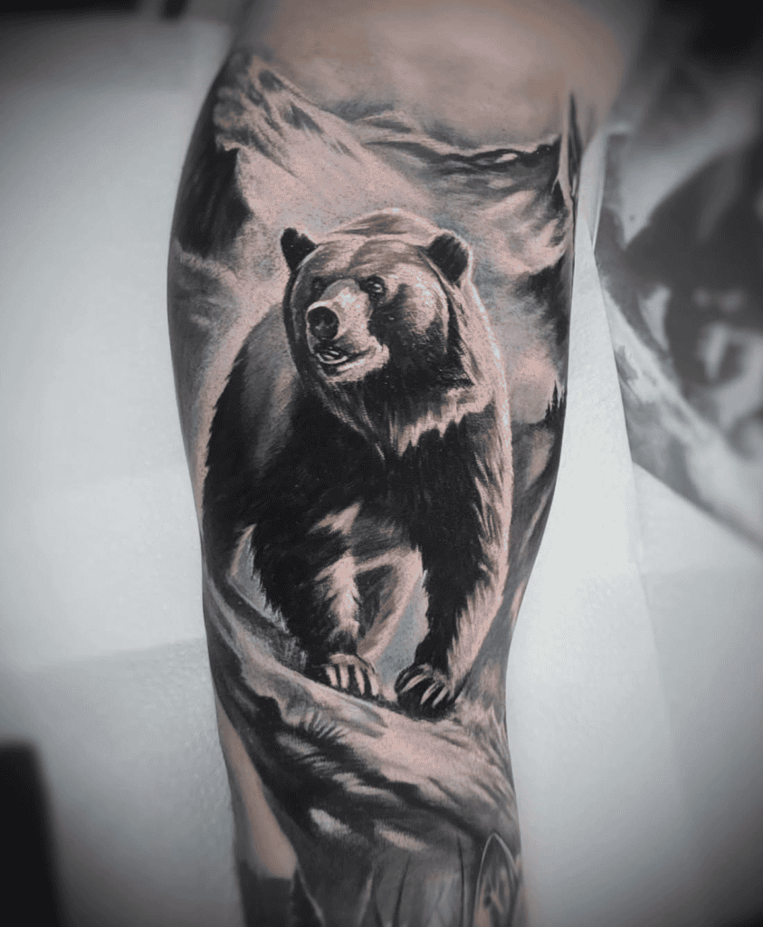 European Brown Bear Tattoo