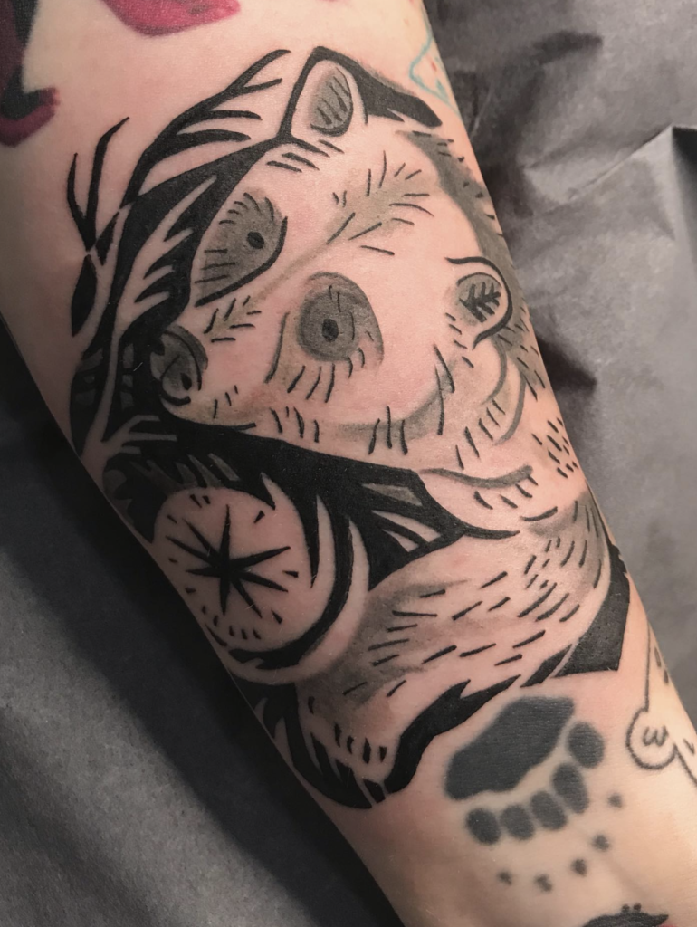 Kermode Bear Art Tattoo