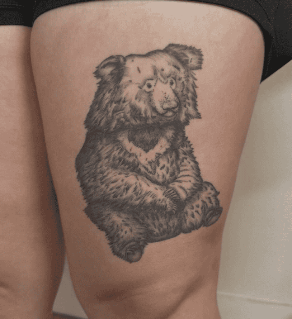 Sri Lankan Sloth Bear Tattoo