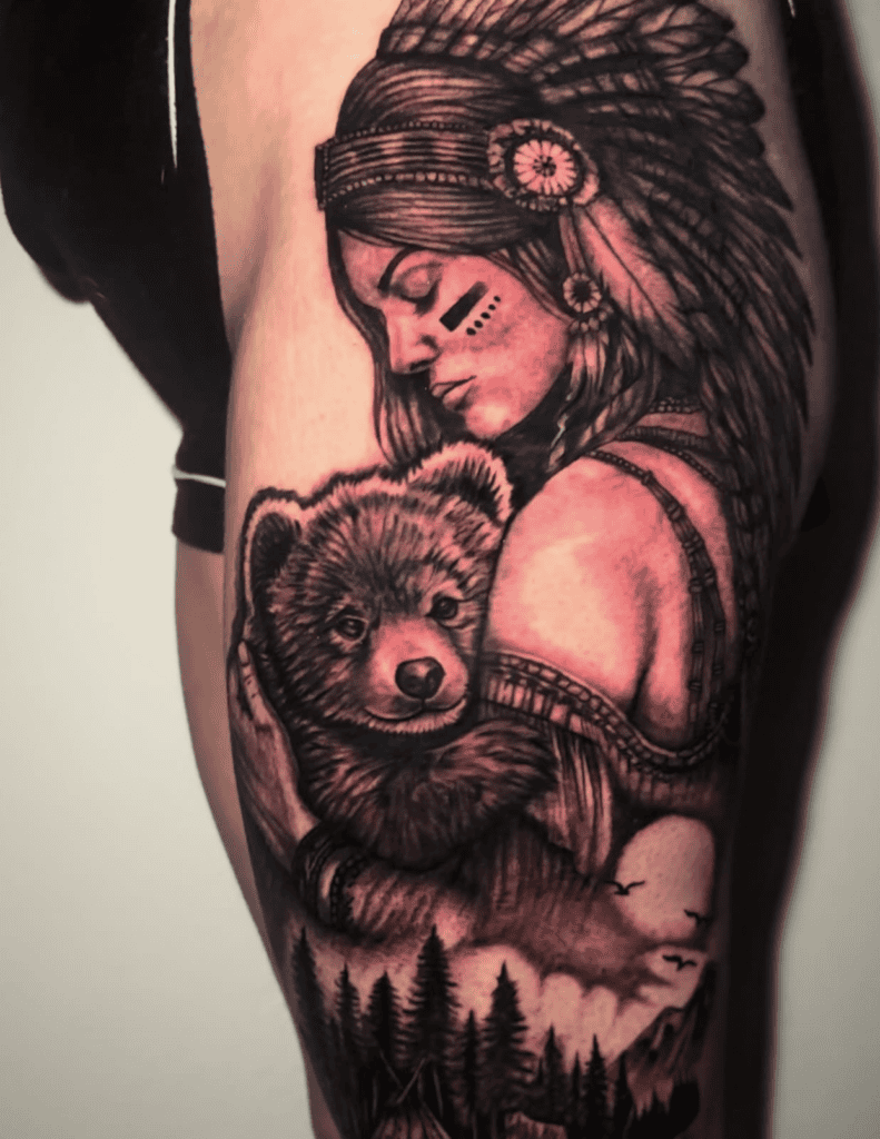 Bear Mother Bear Tattoo