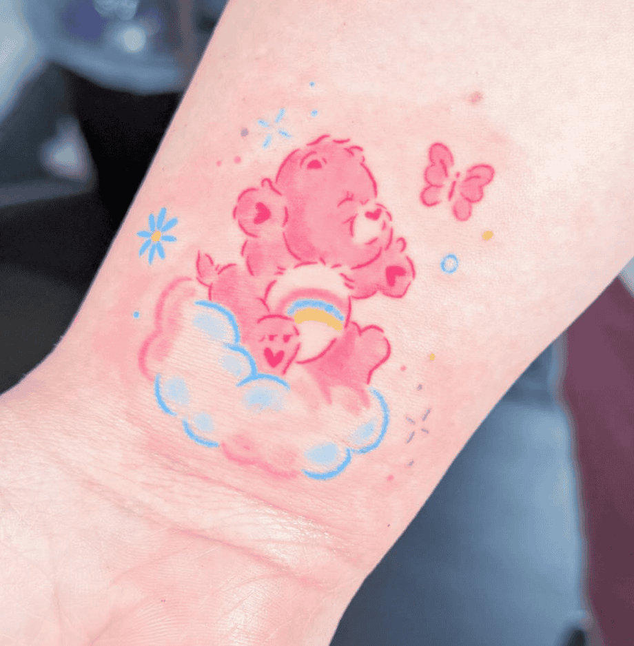 Care Bears Butterfly Tattoo
