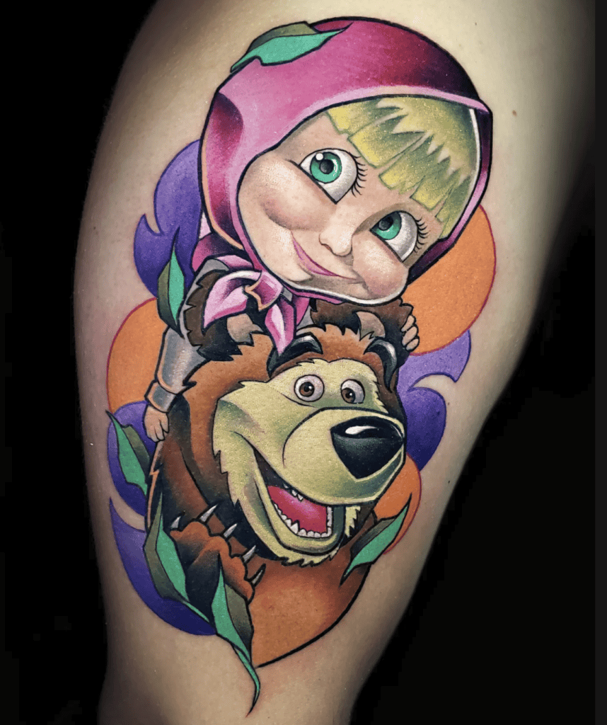 Masha and the Bear Tattoo
