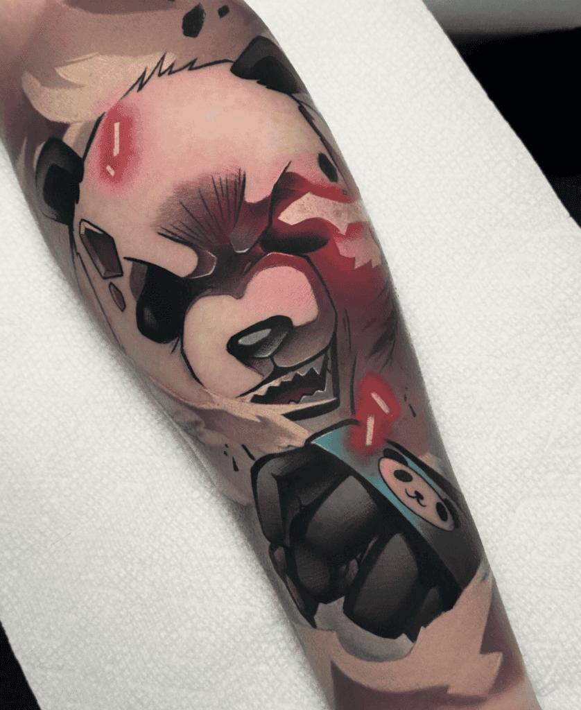 Panda JJK Bear Tattoo