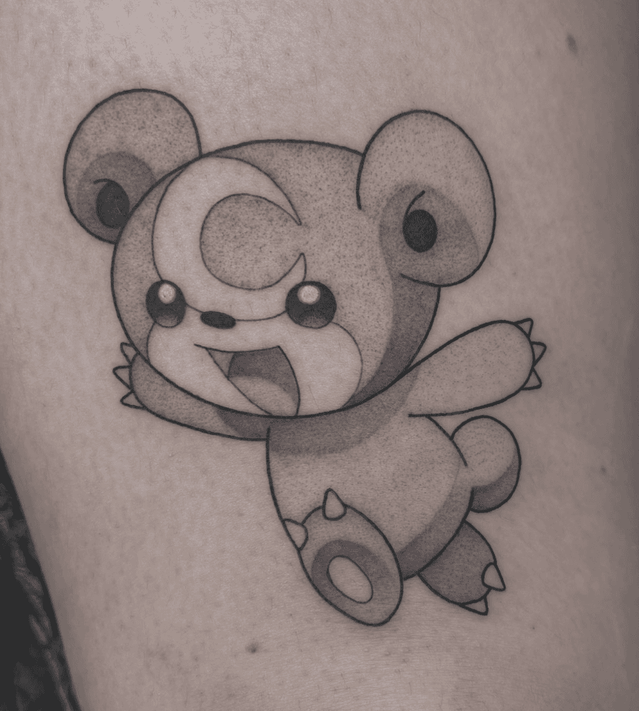 Pokémon Teddiursa Bear Tattoo