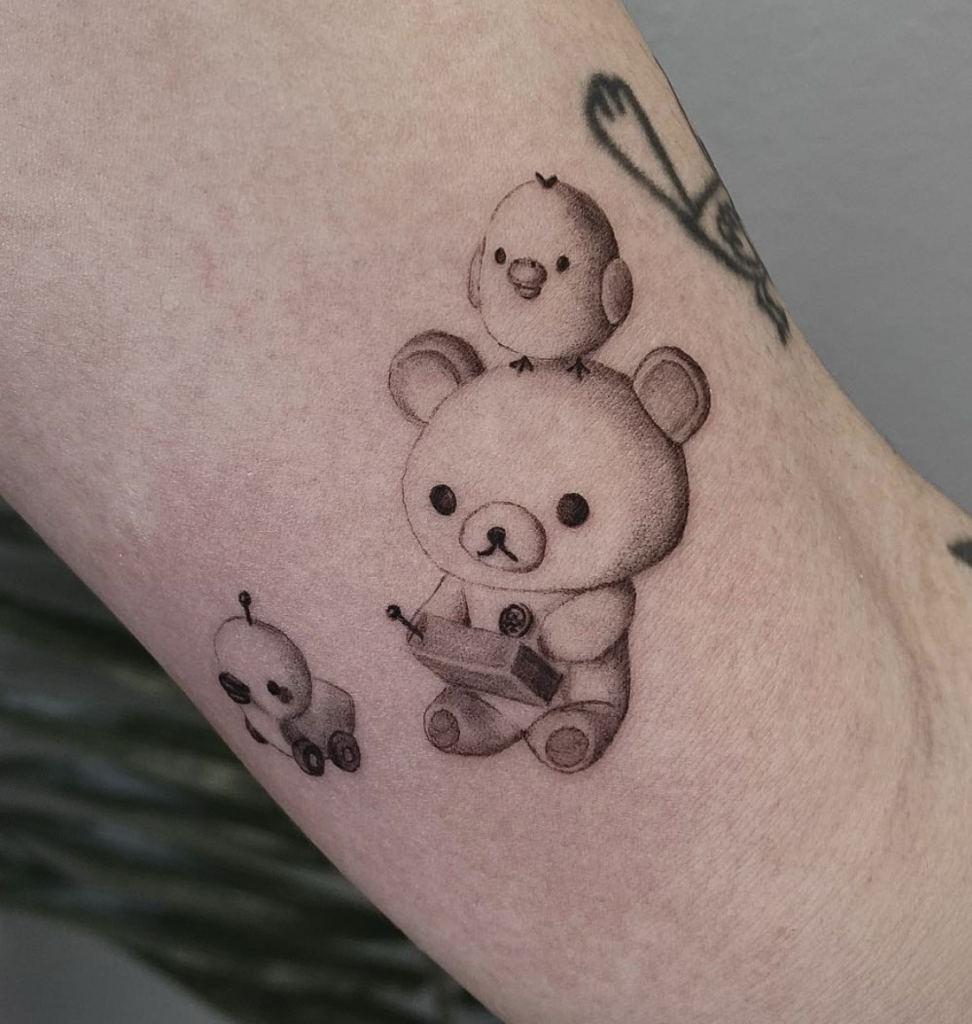 Rilakkuma Play Bear Tattoo