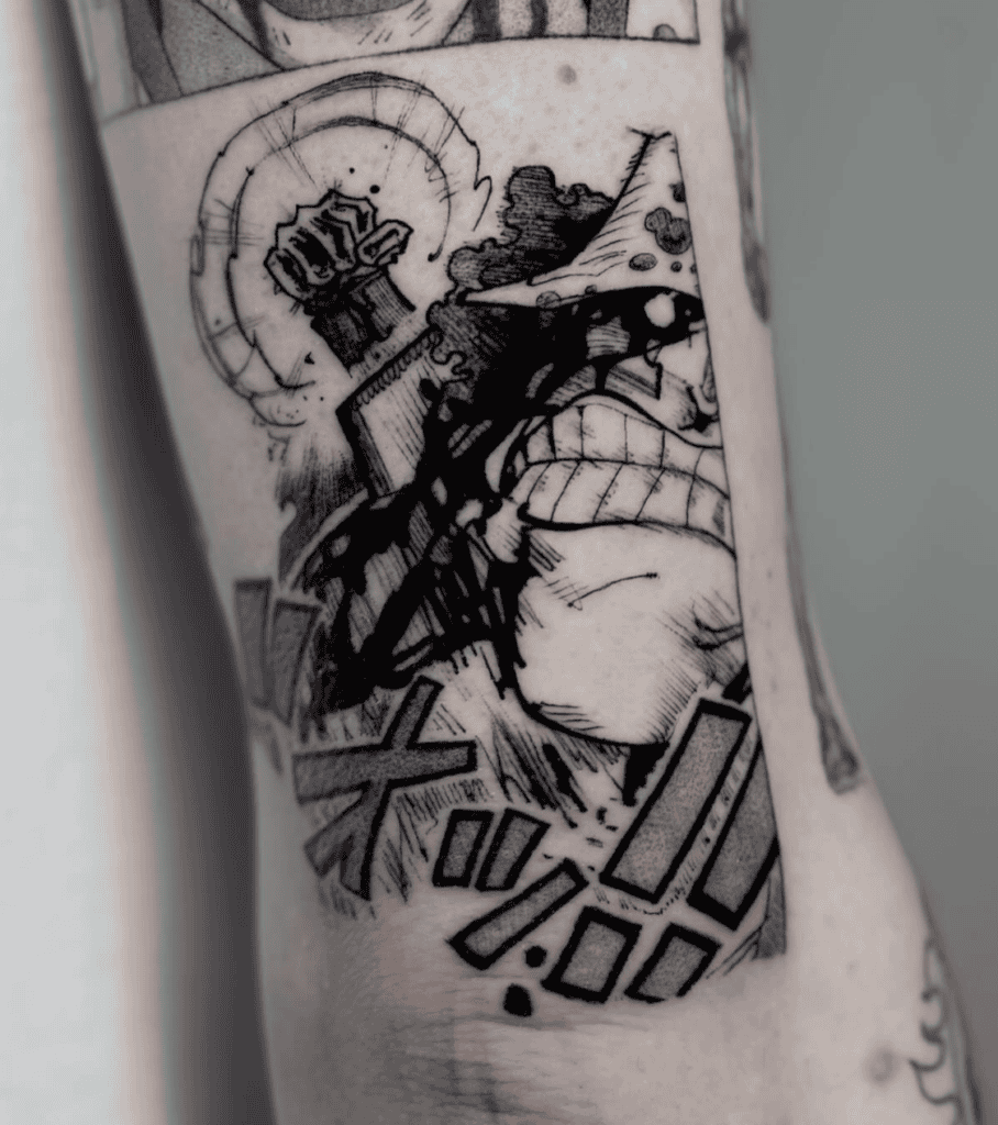 Kuma (One Piece) Punch Bear Tattoo