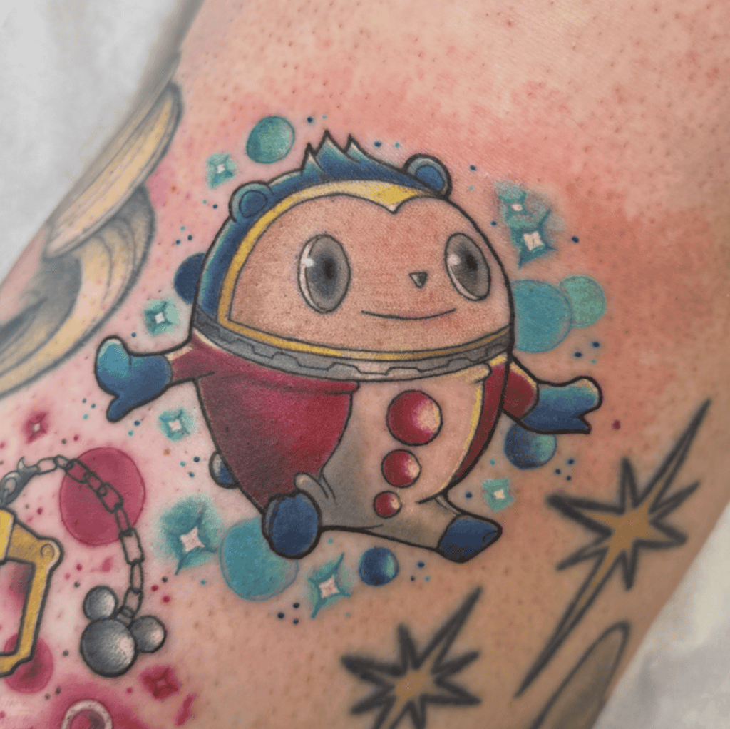 Teddie Persona Bear Tattoo