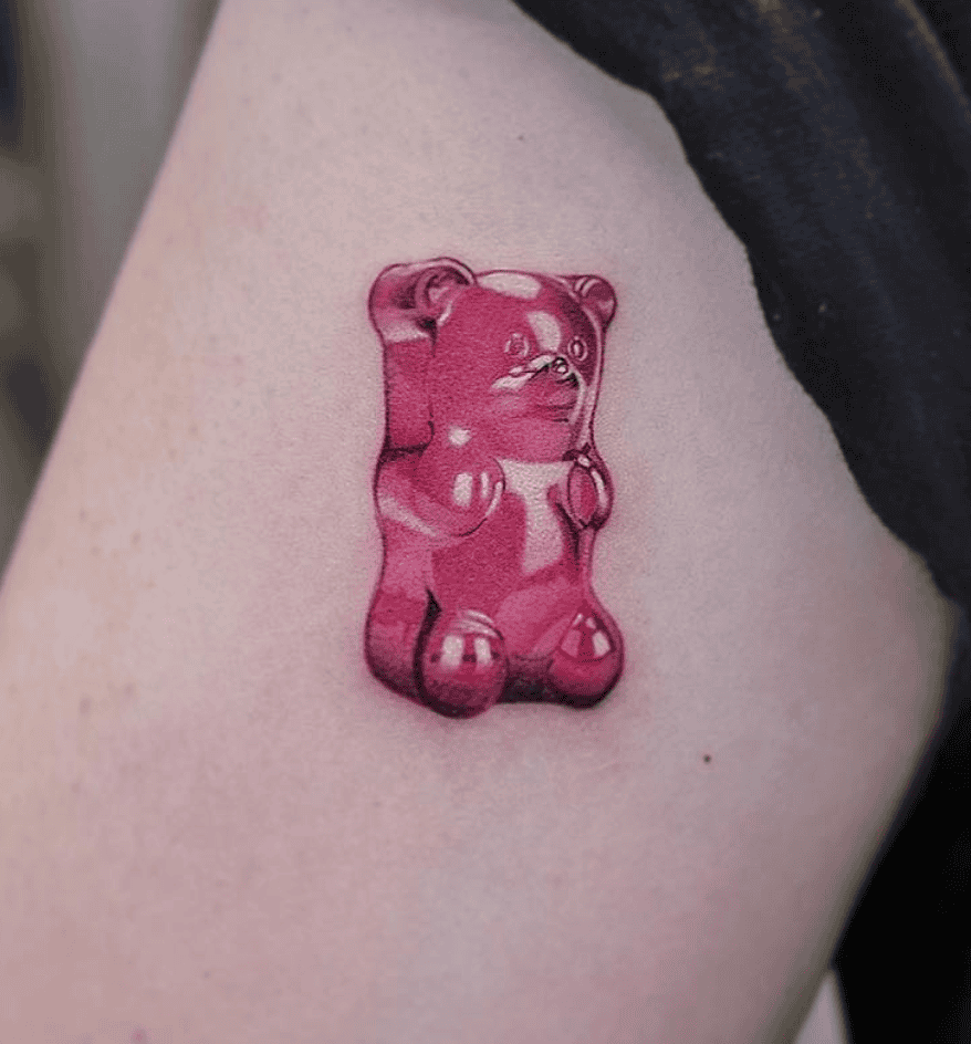 Gummy Bear Pink Tattoo