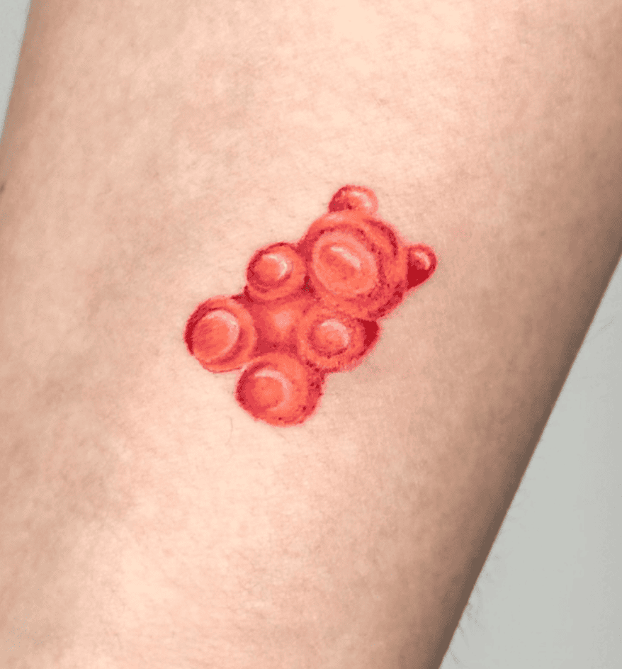 Gummy Bear Red Tattoo