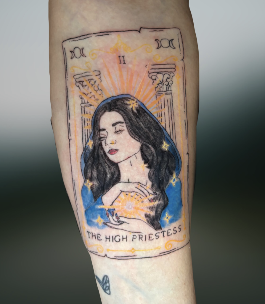 The High Priestess Card Major Arcana Tattoo