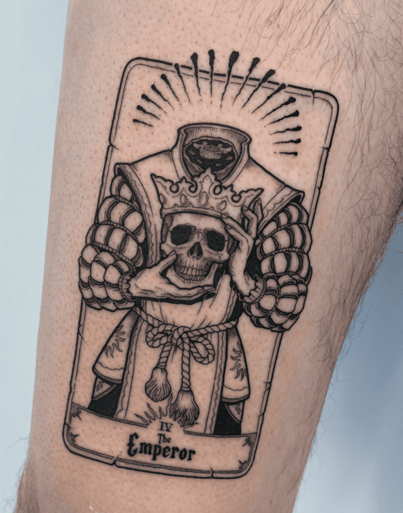 The Emperor Skull Major Arcana Tattoo