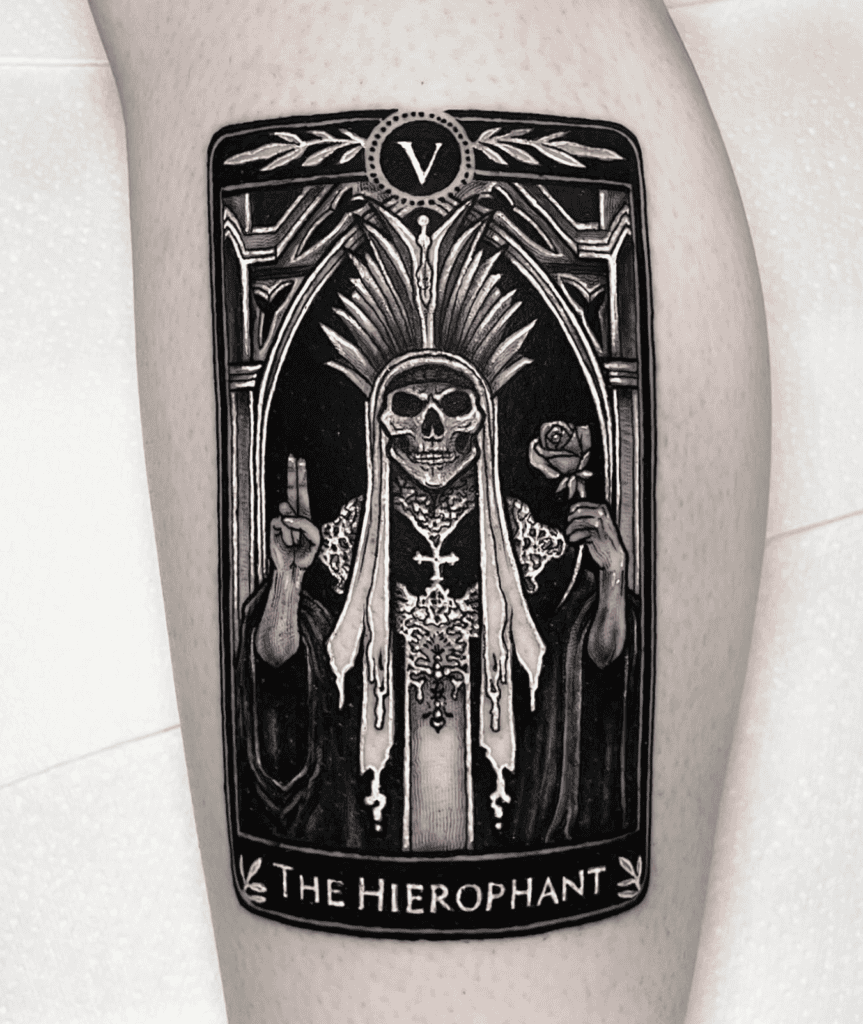 The Hierophant Card Major Arcana Tattoo