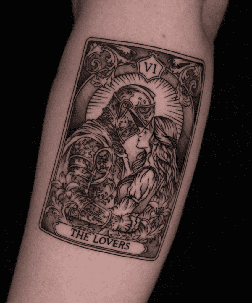 The Lovers Knight Major Arcana Tattoo