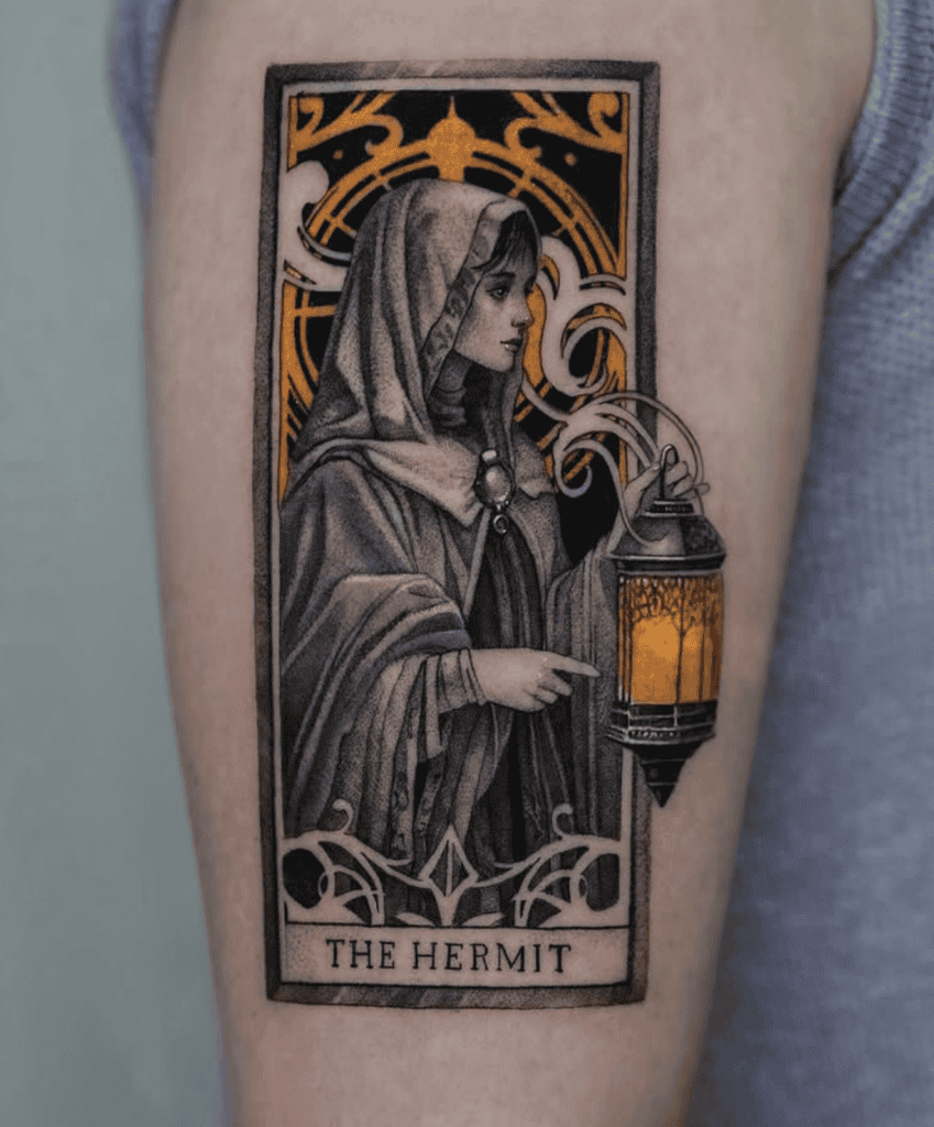 The Hermit Lanturn Major Arcana Tattoo