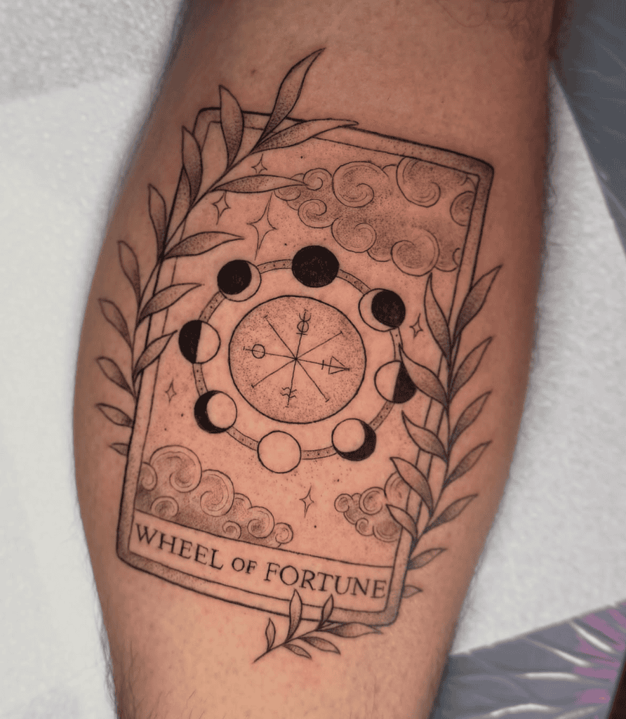 Wheel of Fortune Card Major Arcana Tattoo