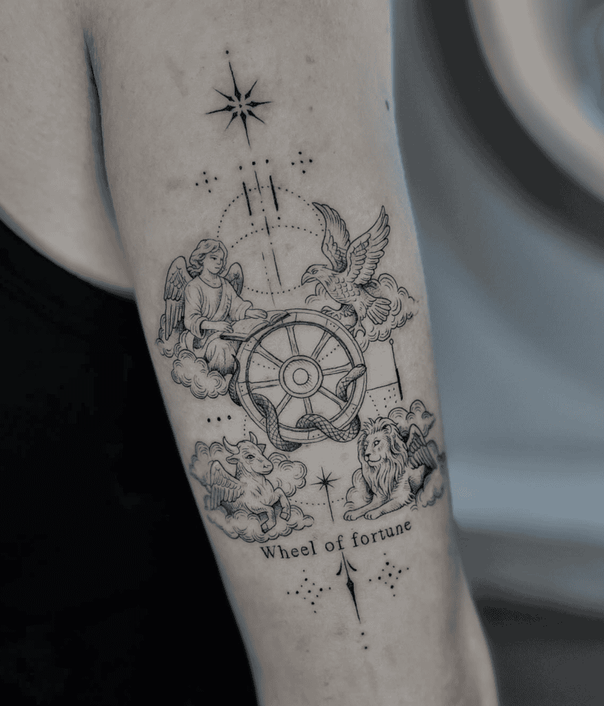 Wheel of Fortune Major Arcana Tattoo