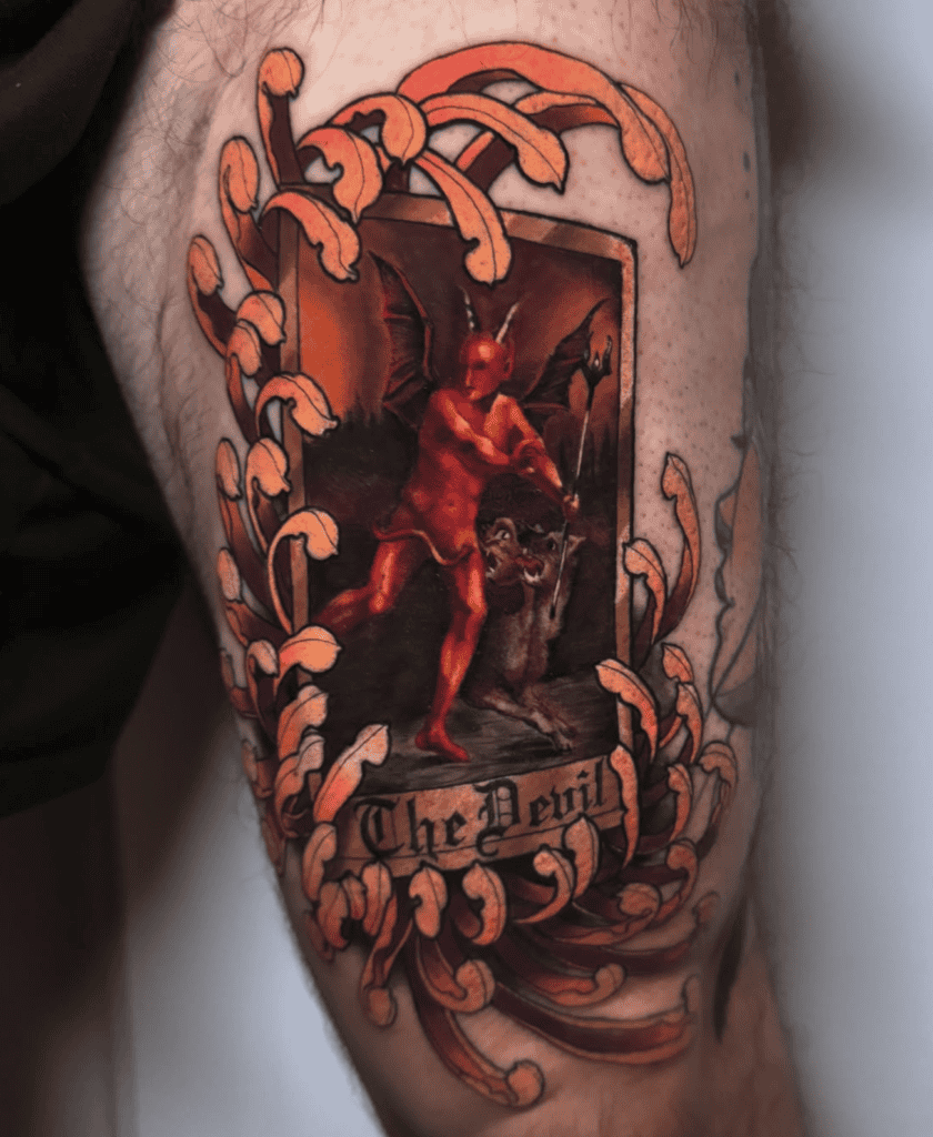 The Devil Card Major Arcana Tattoo