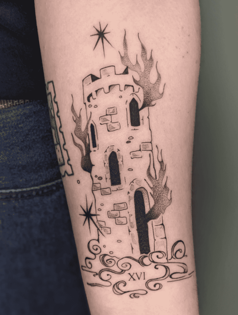 The Tower Burn Major Arcana Tattoo