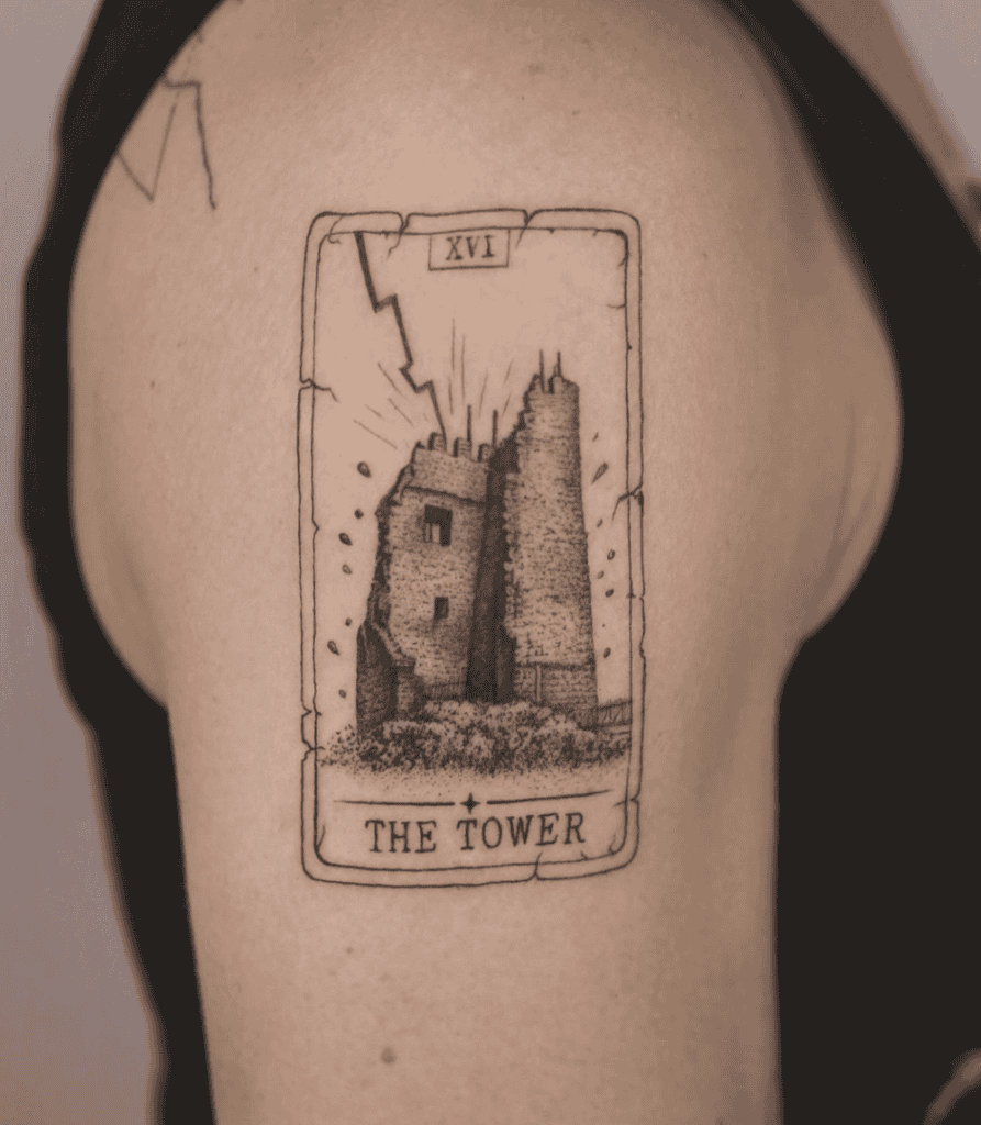 The Tower Major Arcana Tattoo