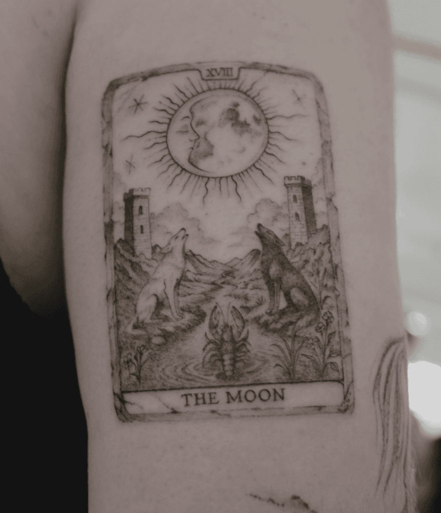 The Moon Major Arcana Tattoo